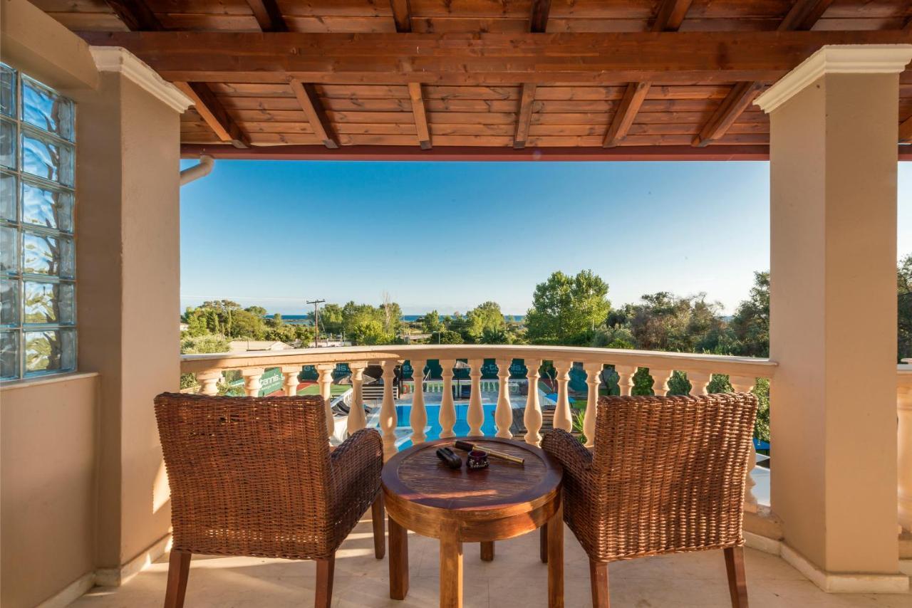 Villa Maxim With Private Pool & Tennis Court Halikounas Экстерьер фото